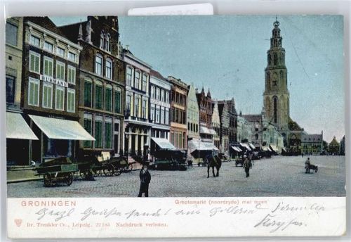 Groningen Markt Pferd Fußgänger