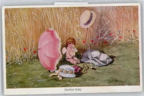 Zahl , Amor beim Picknick , Schirm , Zigarre