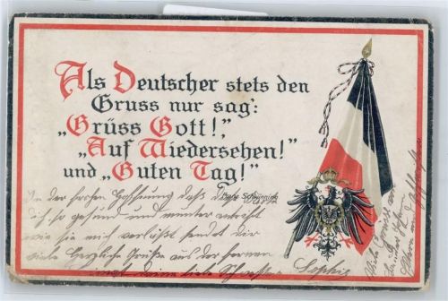deutscher Gruss , AK beschädigt siehe Scan