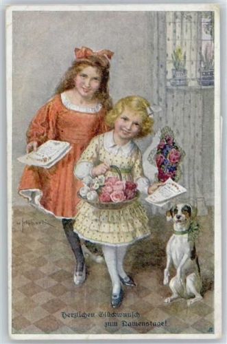 Hund macht Männchen , Rosen