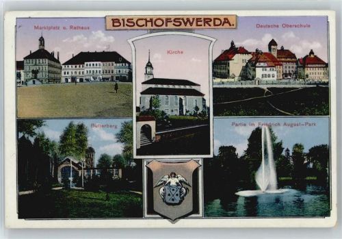 Bischofswerda Marktplatz Rathaus Schule Kirche