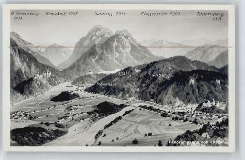 Füssen Kreuzkopf, Säuling, Zingerstein, Tauernberg, Kienberg, Alpsee, Schwansee