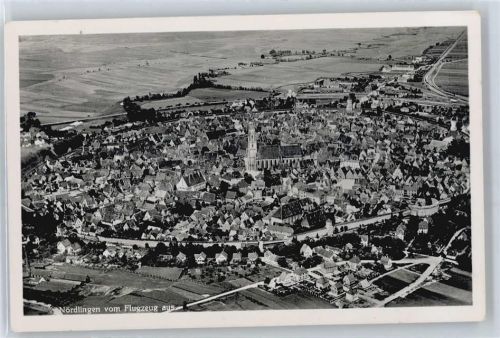 Nördlingen gel. 10.6.40, Luftbild, WK II