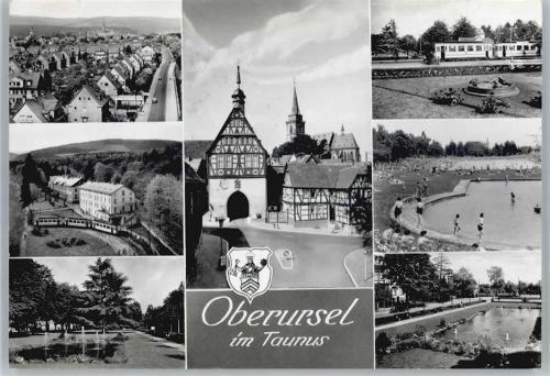 Oberursel Park, Bahn, freibad, Teilansicht
