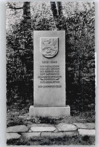 Celle Gedenkstein für Kreis Belgard-Schivelbein
