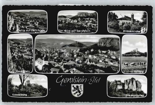 54568 W5530 Gerolstein - Kirche Burg Gesamtansicht