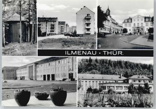 Ilmenau Goethehäuschen. Schortestraße, rathaus. Schloss, Technische Hochschule, Stadtkulturzentrum