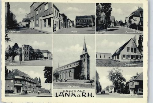 Lank Kirche, Schule, Hauptstraße, Markt, Jugendheim, Ossumerstraße, Düsseldorfer Straße