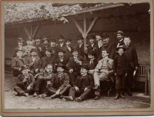 Ratingen Ausflug am Himmelfahrtstage 1904, Kabinettfoto 12x9 cm