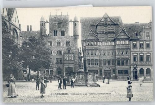 Hildesheim Wedekindhaus, Templerherrenhaus, Brunnen, Marktplatz