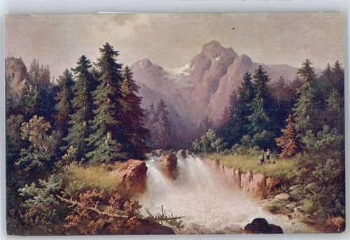 Gebirgslandschaft , Wasserfall