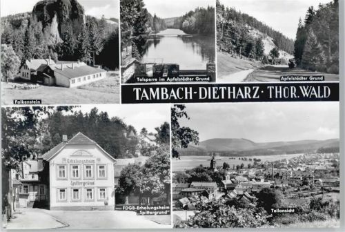 Tambach-Dietharz Falkenstein, Talsperre, FDGB-Erholungsheim Splittergrund, Teilansicht