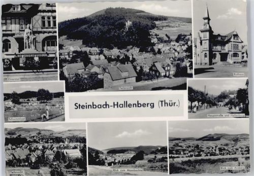Steinbach-Hallenberg Ehrenmal Rathaus Schwimmbad