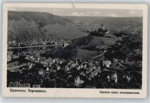 Kleiner Ort zwischen Reben, russische AK