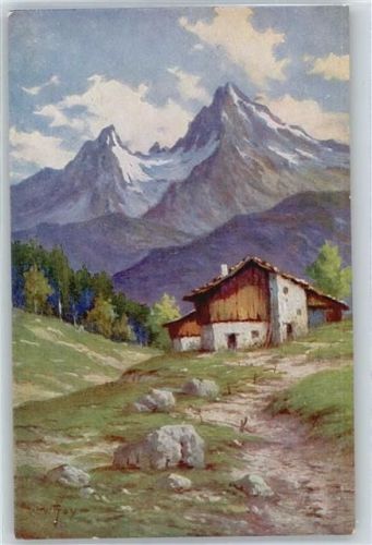 Gebirgslandschaft , Bauernhaus