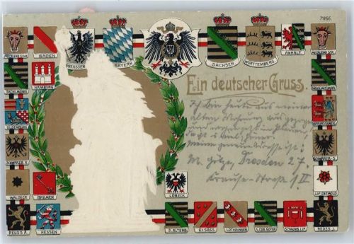 deutscher Gruss , Prägedruck