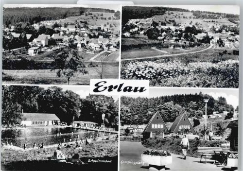 98553 O6051 Erlau b Suhl - Schwimmbad, Campingplatz