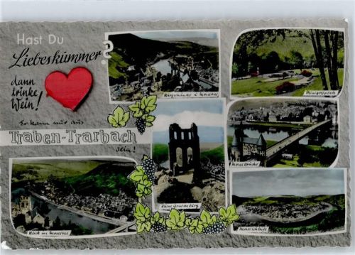 Traben-Trarbach Minigolfplatz, Moselschleife, Moselbrücke, Burgschänke, Ruine Grevenburg