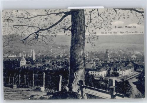 Hann Münden Blick von den 18ten Oktober-Eichen