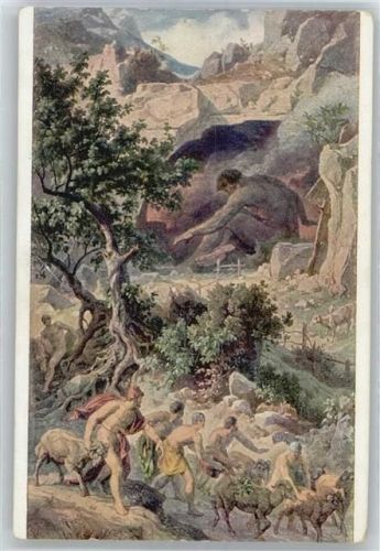 Künstlerkarte, Abzug aus der Höhle des Kyklopen Polyphem
