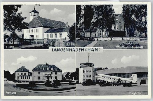 Langenhagen Kirche, Bahnhof, Rathaus, Flughafen, Flugzeug