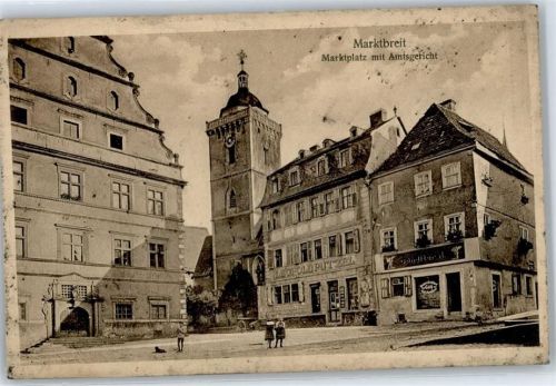 97340 W8713 Marktbreit Gebrauchsspuren Marktplatz, Amtsgericht