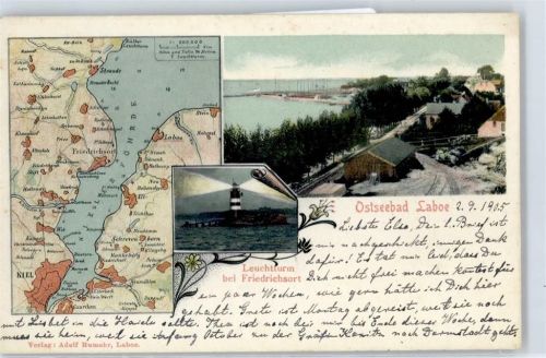 Laboe Leuchtturm bei Friedrichsort, Karten-Ausschnitt