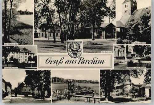 Parchim Am Bahnhof, Kulturhaus Kurt Bürger, Goetheallee, Badeanstalt, Straße des Friedens, Kreiskrankenhaus, Am Wocker See