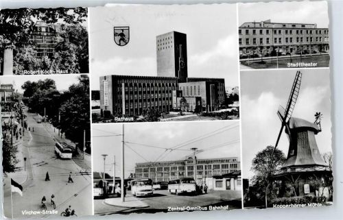 Wilhelmshaven Robert-Koch-Haus, Virchow-Straße, rathaus, Zentral-Omnibus-Bahnhof, Koppenhörner Mühle, Stadttheater