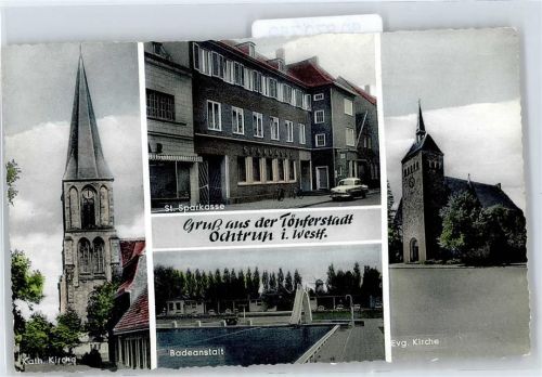 48607 W4434 Ochtrup - Schwimmbad , Sparkasse