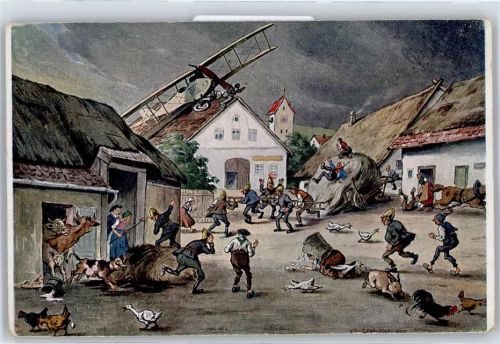 O diese Flieger, Aufruhr im Dorf