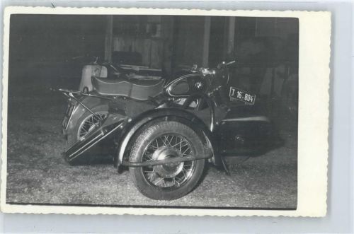 mit Beiwagen, Foto-Karte