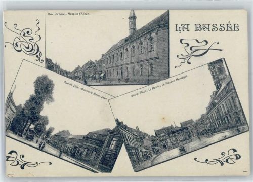 La Bassee Rue de Lille, Krankenhaus, GRand Place