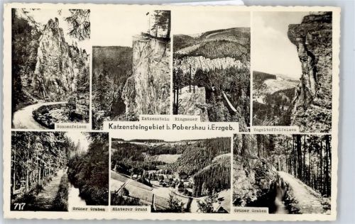 Pobershau Katzensteingebiet, Nonnenfelsen, Ringmauer, Vogeltoffelfelsen, Grüner Graben, Hinterer Grund