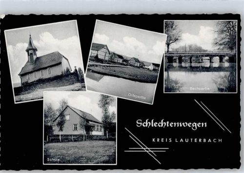 Schlechtenwegen Schule , Dorfpartie