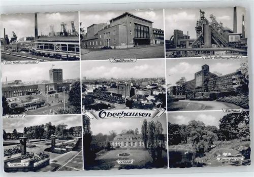 Oberhausen Gute Hoffnungshütte, Stadttheater, Bahnhof, Grillopark, Schloss, Rathaus, Kaisergarten