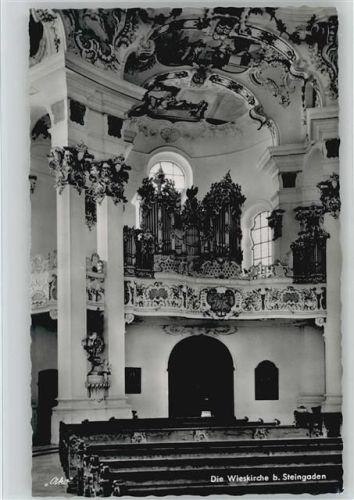 86989 W8924 Steingaden , Oberbay - Wallfahrtskirche Wies Innenaufnahme