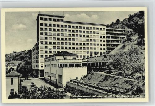 Schwäbisch Hall Diakonissenanstalt mit neunem Kranken Hochhaus