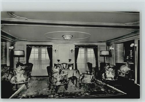 D New York Foto AK Damenzimmer 1. Kl. Innenansicht Dampfer New York 1935
