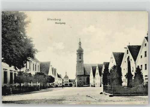 Allersberg 1917 Marktplatz Kriegerdenkmal