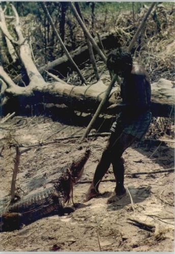 1985 Cacador de jacare Krokodil Regio Amazonas
