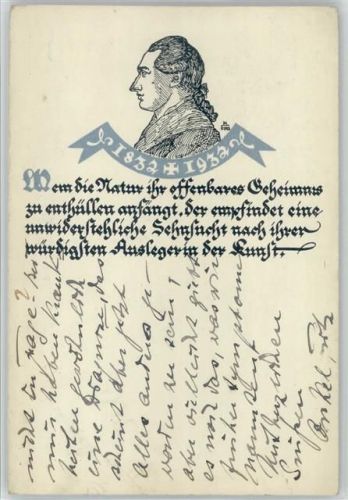 1932 Goethekarte von K. Franke