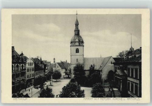 Detmold Markt Reform. Kirche Rathaus