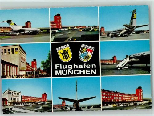 Lufthansa - versch. Abbildungen vom Flughafen ca 1968 AK