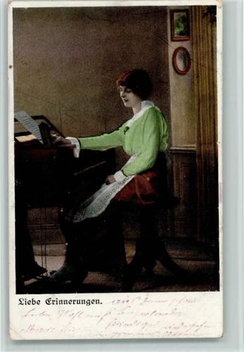 Frau am Klavier - Liebe Erinnerungen SVD Serie 6120-3 AK