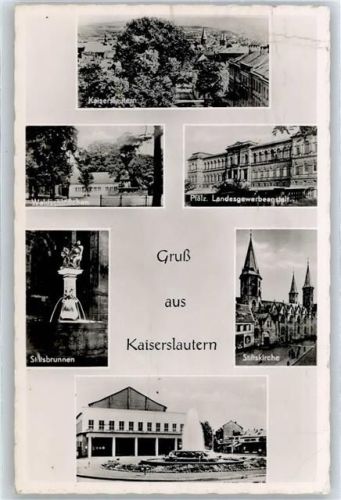 Kaiserslautern Landesgewerbeanstalt, Stiftskirche, Stiftsbrunnen, Waldschlößchen