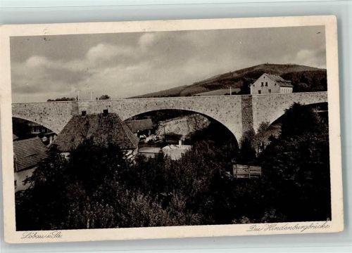 Löbau Hindenburgbrücke mit Löbauer Bergen