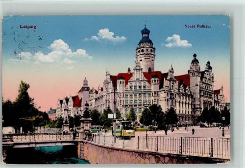 Leipzig Rathaus 1913 AK