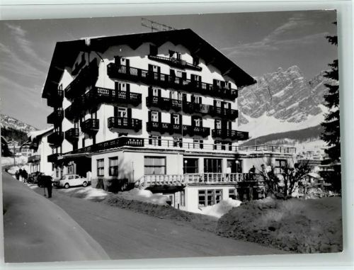 Cortina d'Ampezzo Hotel Corona ca 1958 Foto AK
