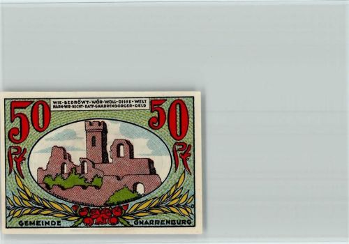 Gnarrenburg Notgeldschein Burg